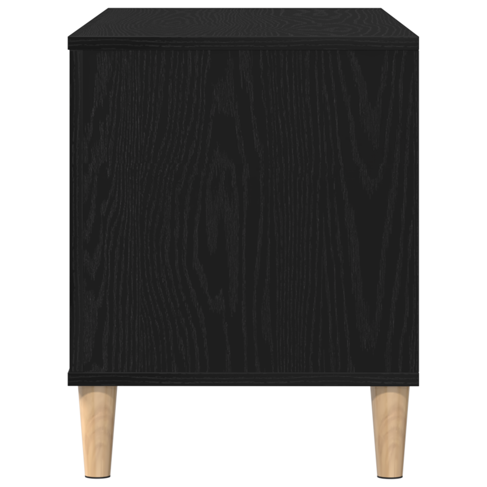 Armadio per dischi  Nero Quercia 100x38x48 cm Legno ingegnerizzato