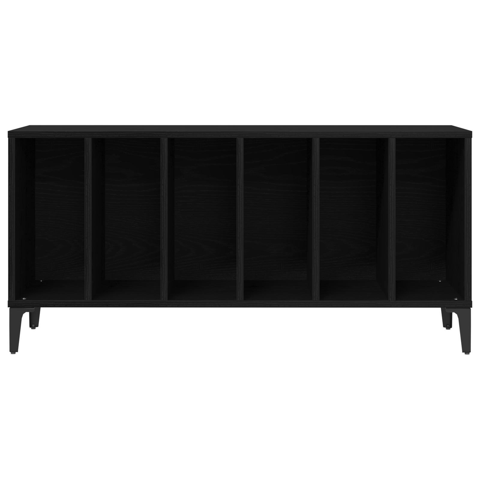 Mobile per Vinili Rovere Nera - 100x38x48 cm in Legno Ingegnerizzato