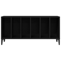 Mobile per Vinili Rovere Nera - 100x38x48 cm in Legno Ingegnerizzato
