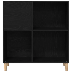 Armadio per dischi  Nero Rovere 84,5x38x89 cm Legno ingegnerizzato