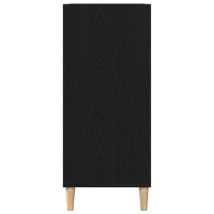Armadio per dischi  Nero Rovere 84,5x38x89 cm Legno ingegnerizzato