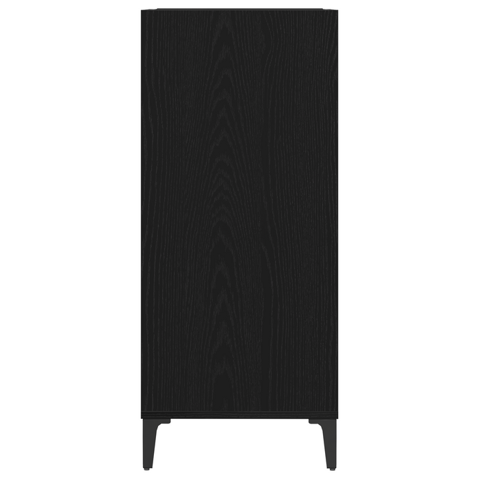 Armadio per dischi  Nero Rovere 84,5x38x89 cm Legno ingegnerizzato