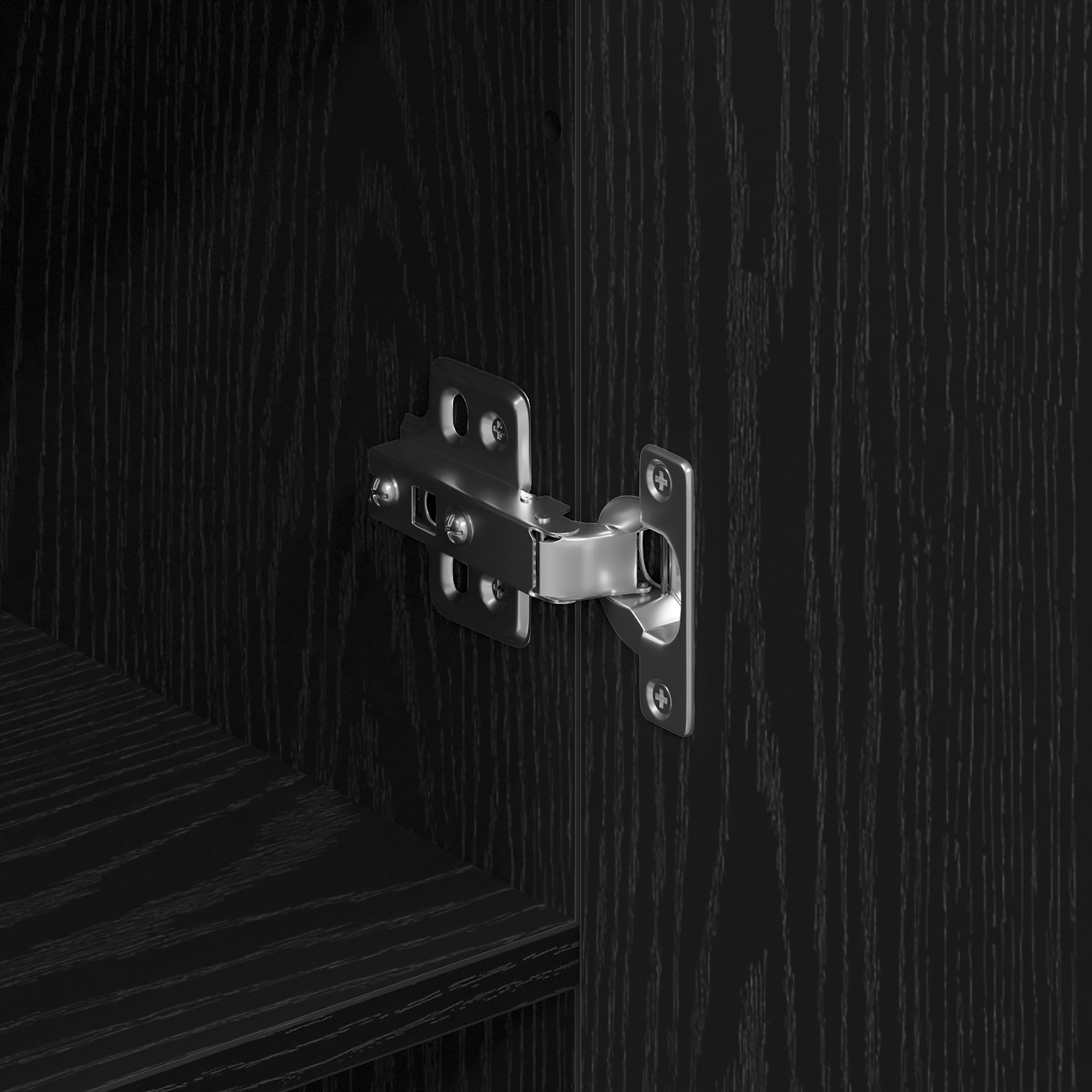 Credenza Nero Rovere 69,5x34x90 cm Legno ingegnerizzato