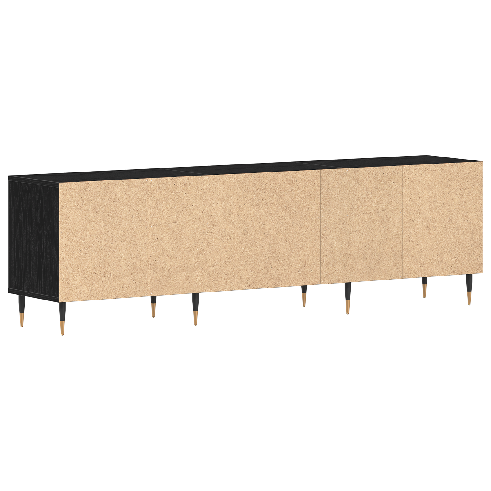 Mobile TV  Nero Rovere 150x30x44,5 cm Legno ingegnerizzato