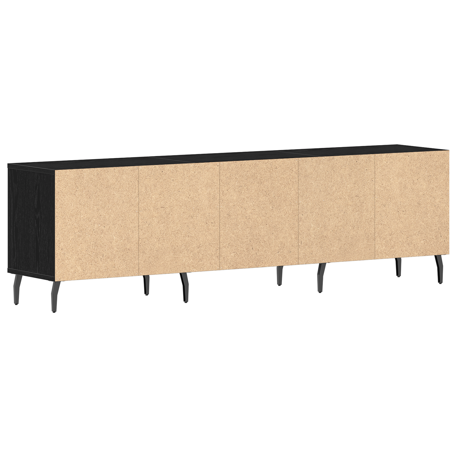 Mobile TV  Nero Rovere 150x30x44,5 cm Legno ingegnerizzato