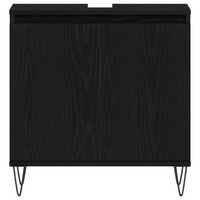 Cabinet da bagno  Nero Rovere 58x33x60 cm Legno ingegnerizzato