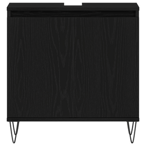 Cabinet da bagno  Nero Rovere 58x33x60 cm Legno ingegnerizzato