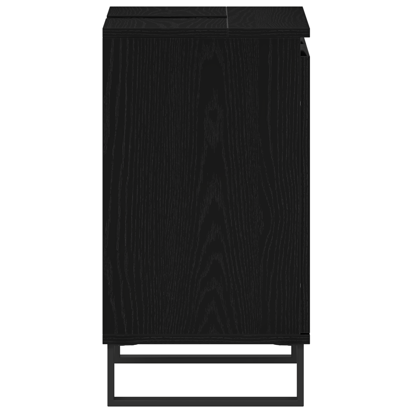 Mobile lavabo bagno  Nero Rovere 58x33x60 cm Legno ingegnerizzato