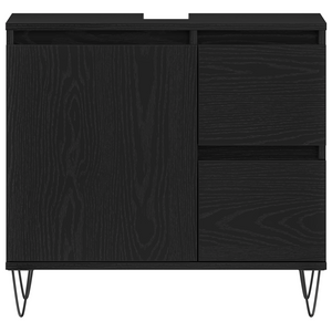 Mobile da bagno  Nero Rovere 65x33x60 cm Legno ingegnerizzato