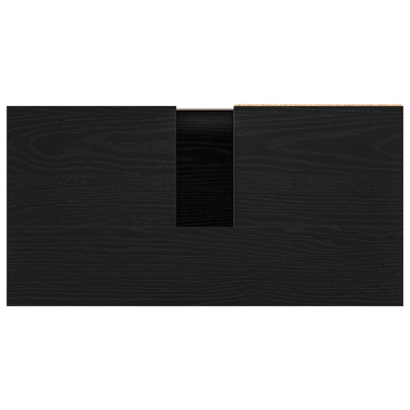 Mobile bagno vitaXL Nero Rovere 65x33x60 cm Legno ingegnerizzato