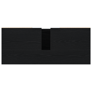 Mobiletto per lavandino da bagno  Nero Rovere 80x33x60 cm Legno ingegnerizzato