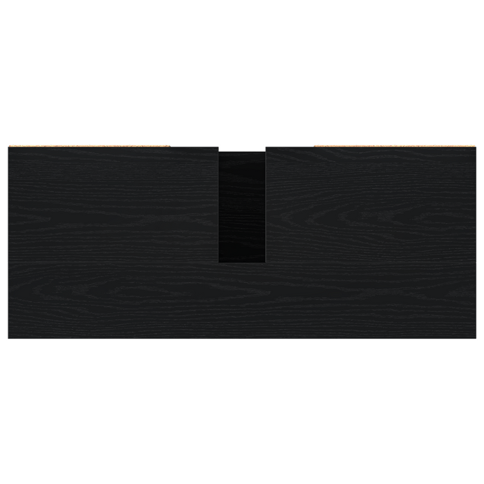 Mobiletto per lavandino da bagno  Nero Rovere 80x33x60 cm Legno ingegnerizzato