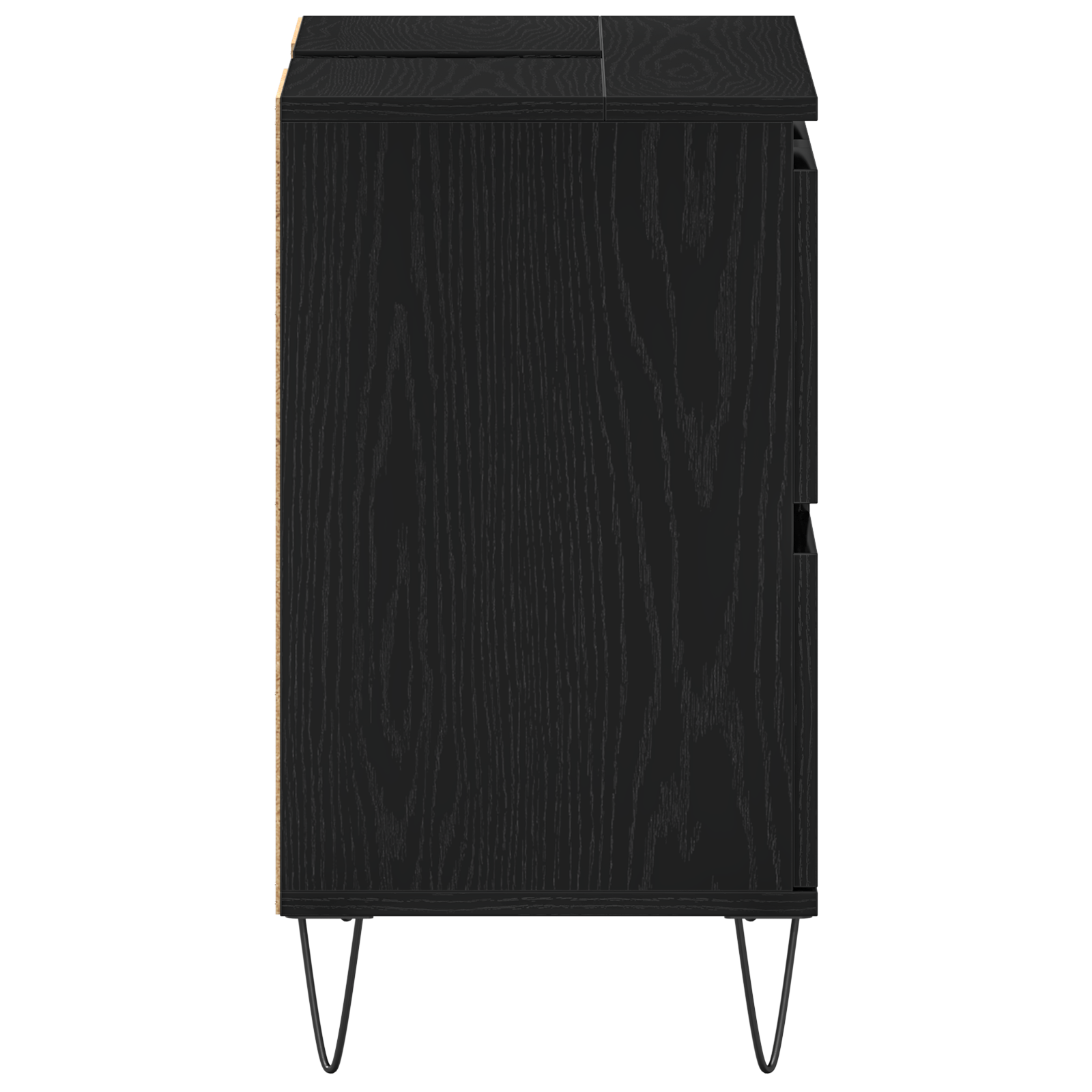Mobile lavabo da bagno  Nero Rovere 80x33x60 cm Legno ingegnerizzato