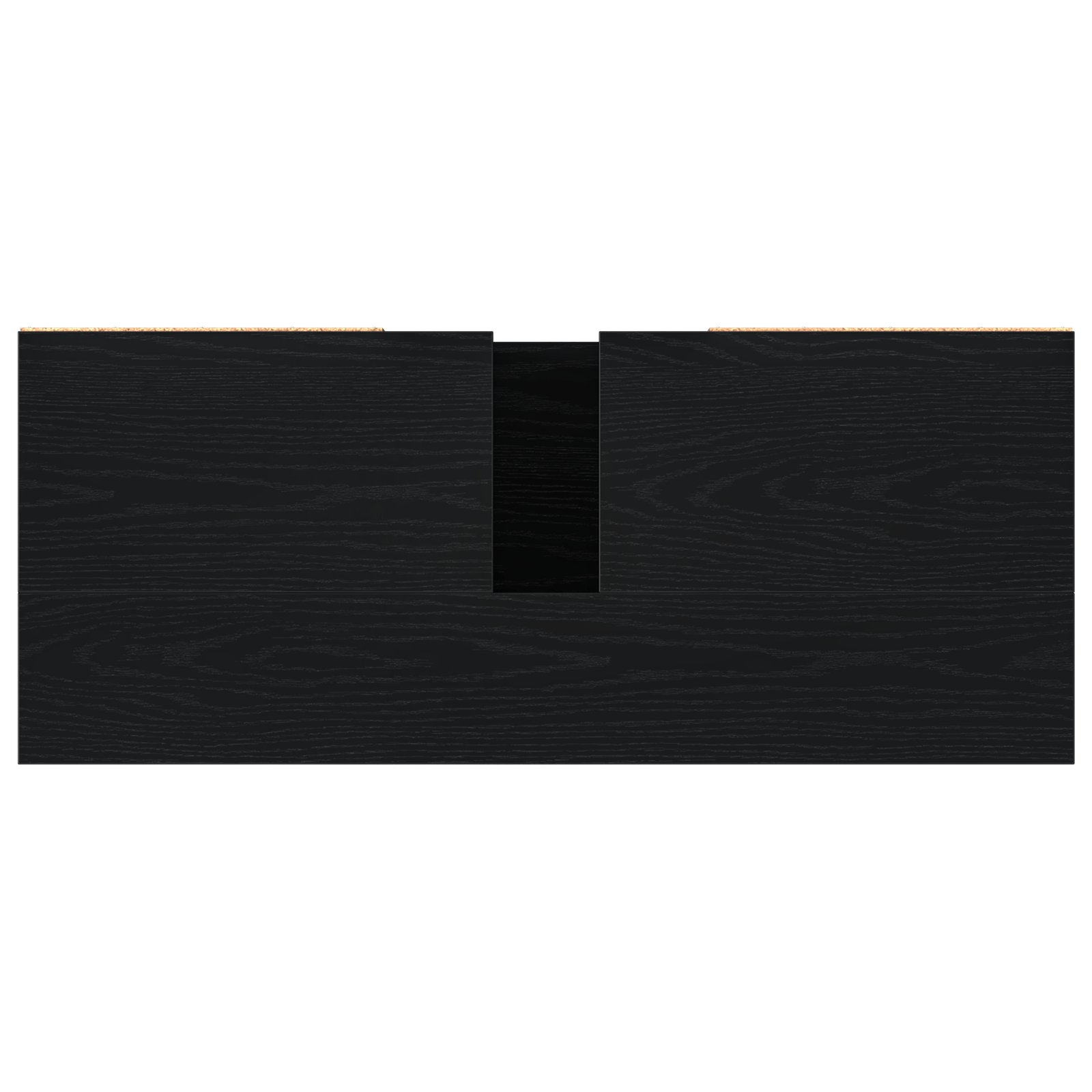 Cabinet del Lavabo per Bagno  Nero Rovere 80x33x60 cm Legno Ingegnerizzato
