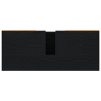 Cabinet del Lavabo per Bagno  Nero Rovere 80x33x60 cm Legno Ingegnerizzato