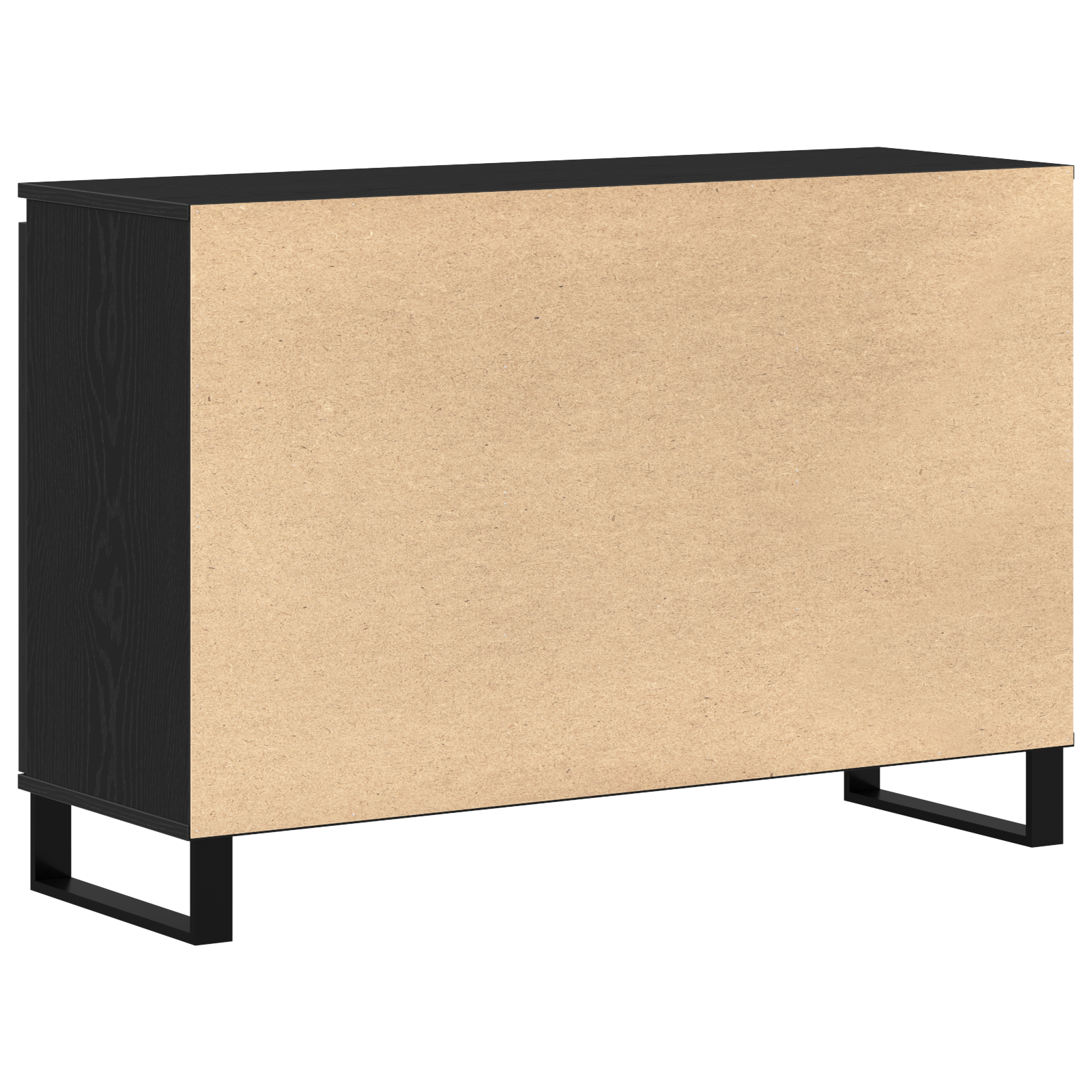 Credenza Nero Rovere 104x35x70 cm Legno Ingegnerizzato