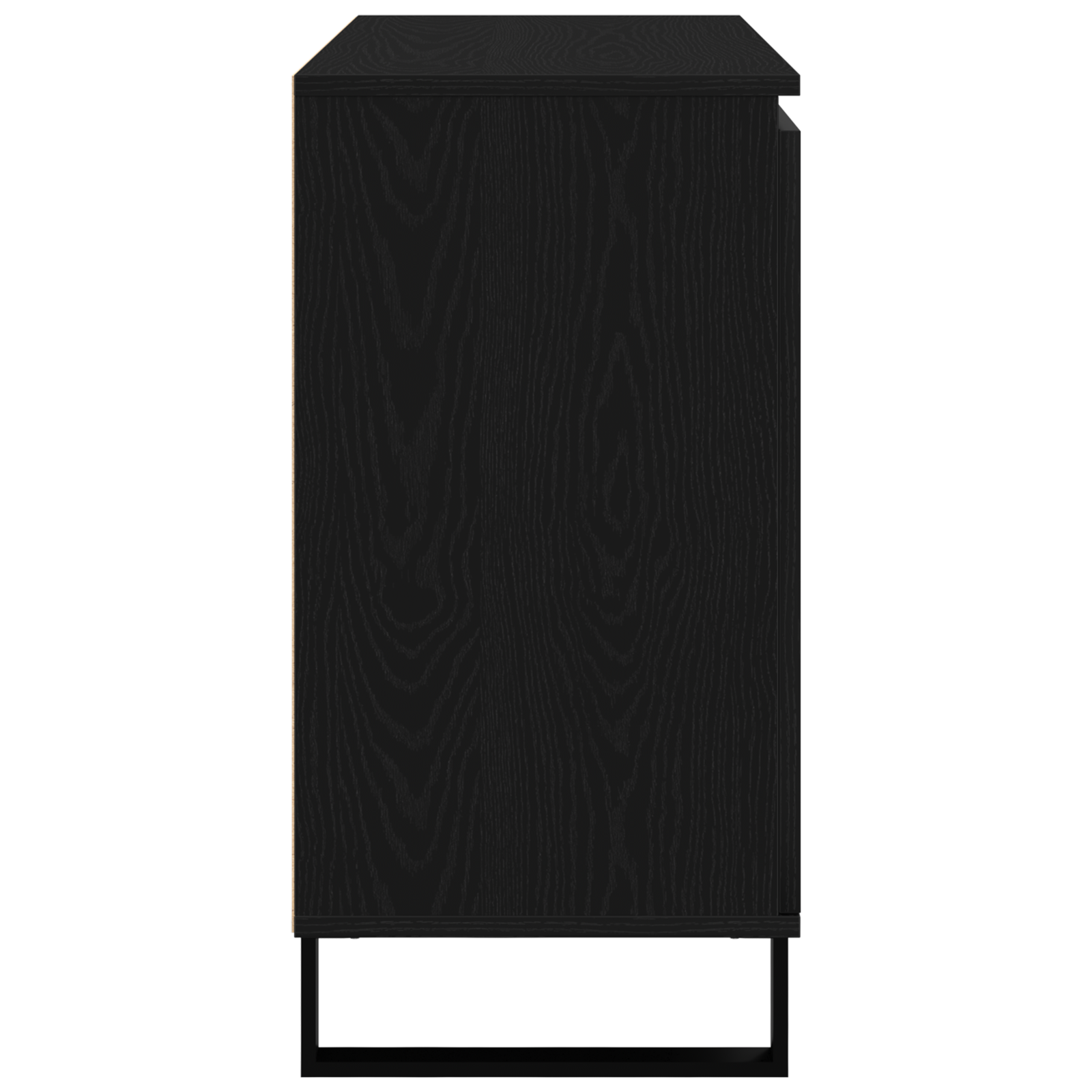 Credenza Nero Rovere 104x35x70 cm Legno Ingegnerizzato