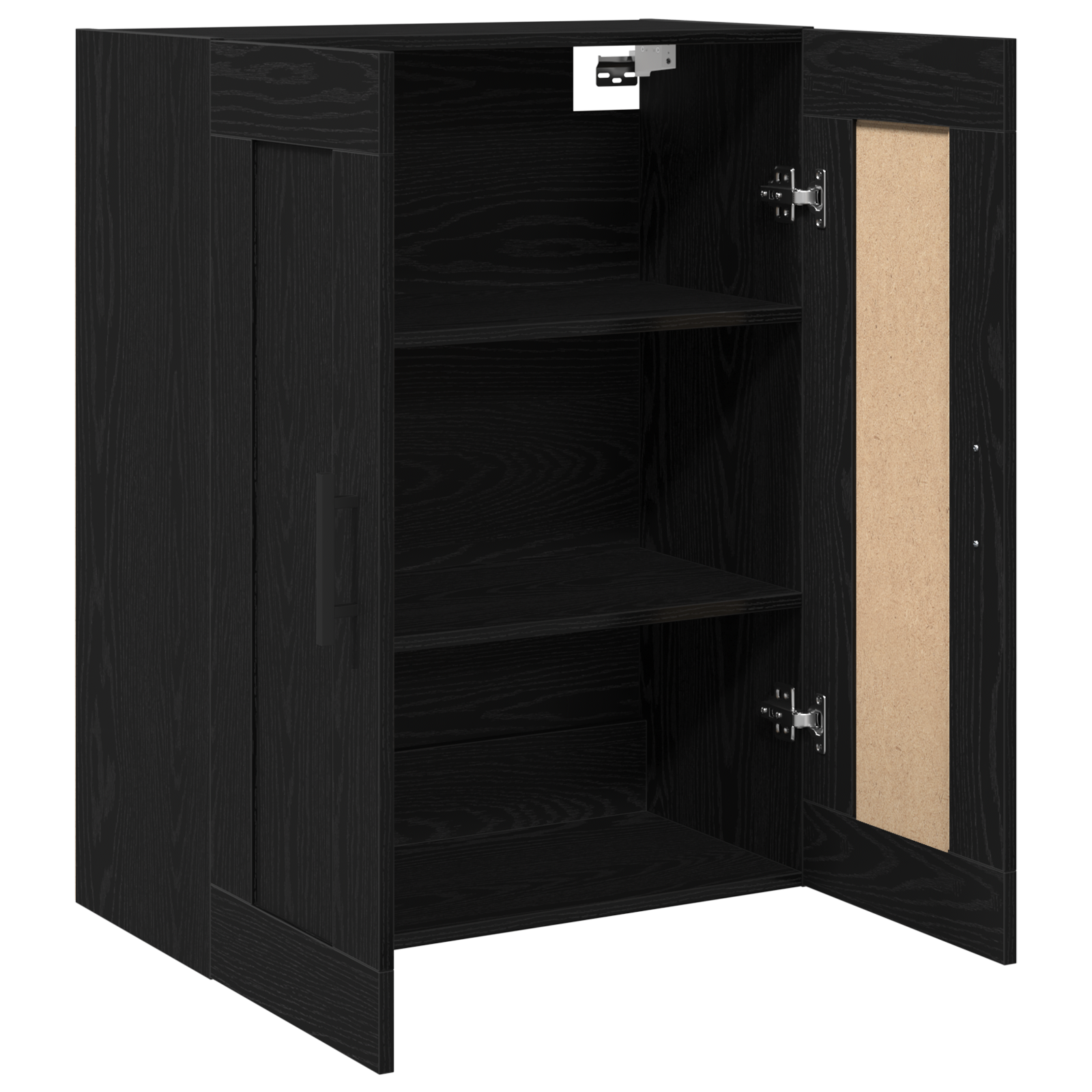 Mobile da parete  Nero Rovere 69,5x34x90 cm Legno ingegnerizzato
