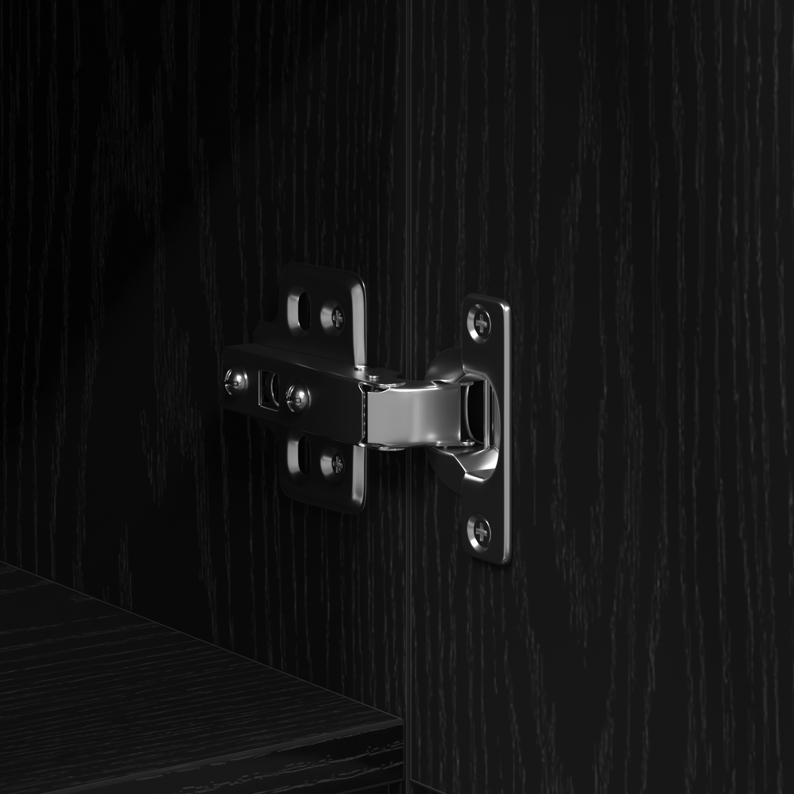 Mobile TV  Nero Rovere 150x30x50 cm Legno ingegnerizzato