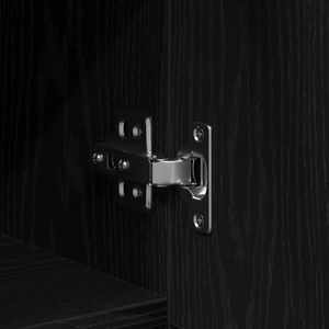 Mobile TV  Nero Rovere 150x30x50 cm Legno ingegnerizzato