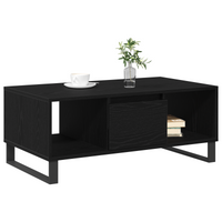 Tavolino da caffè  Nero Rovere 90x50x36,5 cm Legno ingegnerizzato