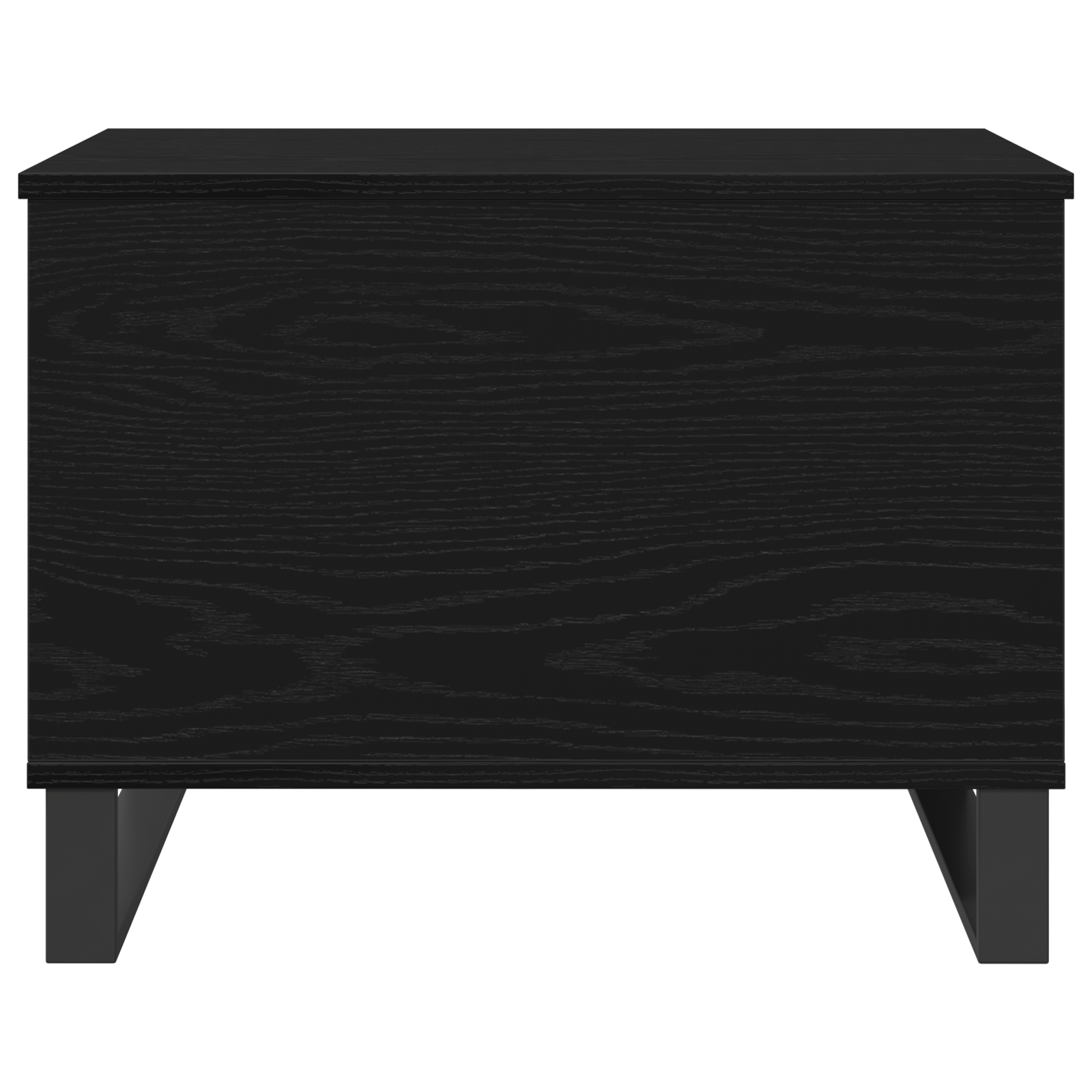 Tavolino da caffè con piano sollevabile Nero Rovere 60x44,5x45 cm Legno ingegnerizzato