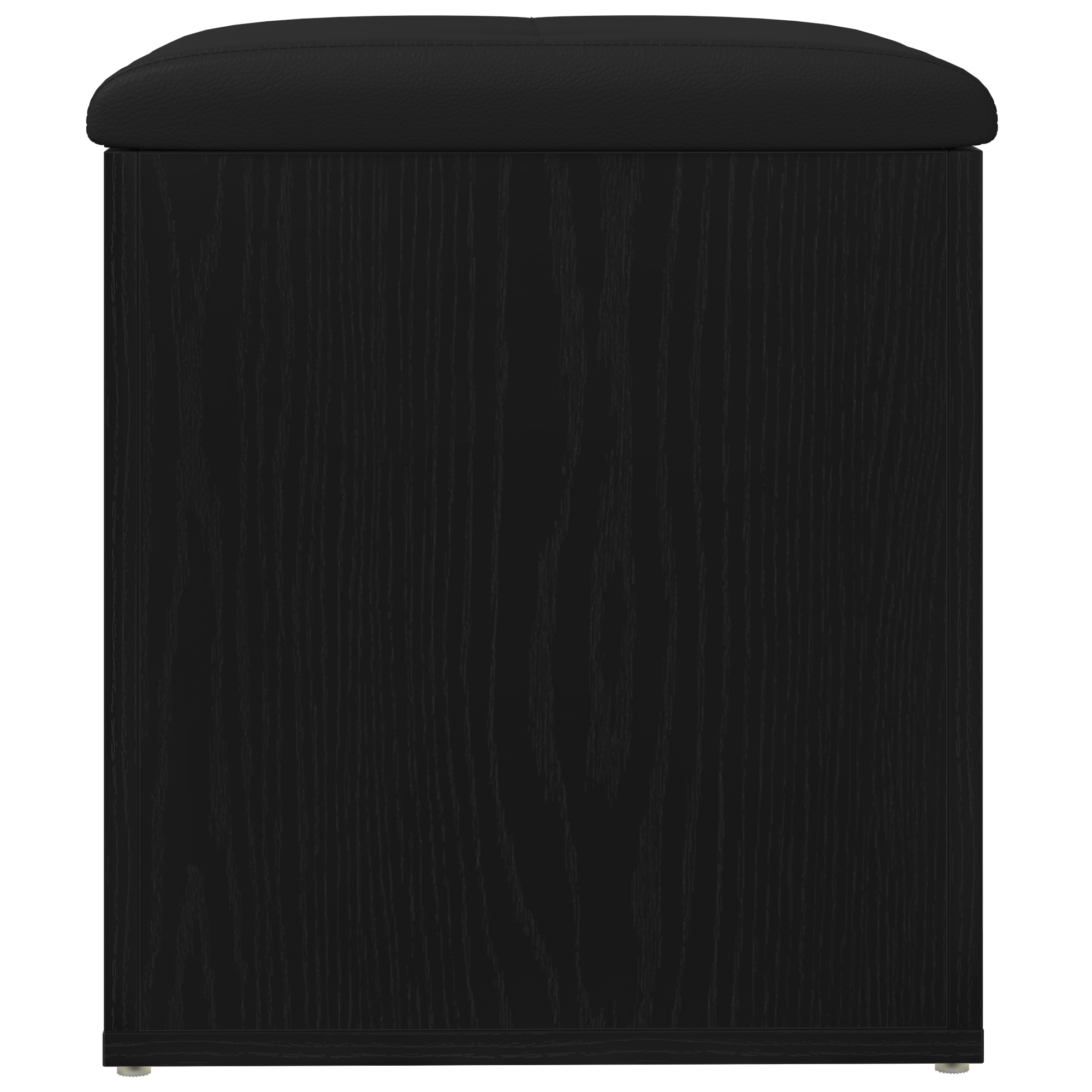 Panchina con contenitore Rovere nero 42x42x45 cm Legno massello