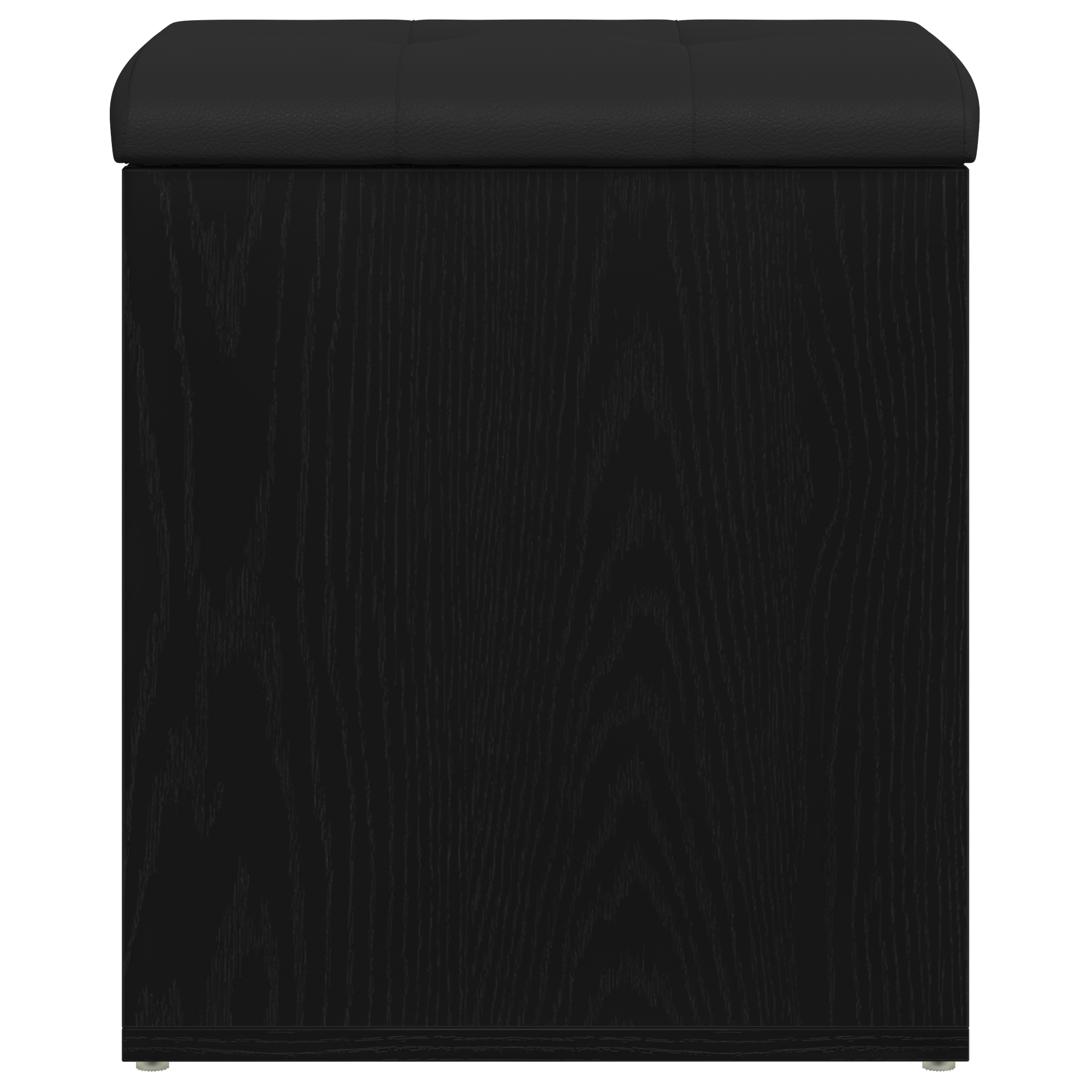 Panchina con contenitore Rovere nero 42x42x45 cm Legno massello