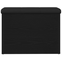 panchina da stoccaggio  rovere nero 60x40x45 cm in legno ingegnerizzato