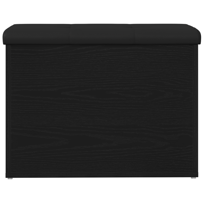 panchina da stoccaggio  rovere nero 60x40x45 cm in legno ingegnerizzato