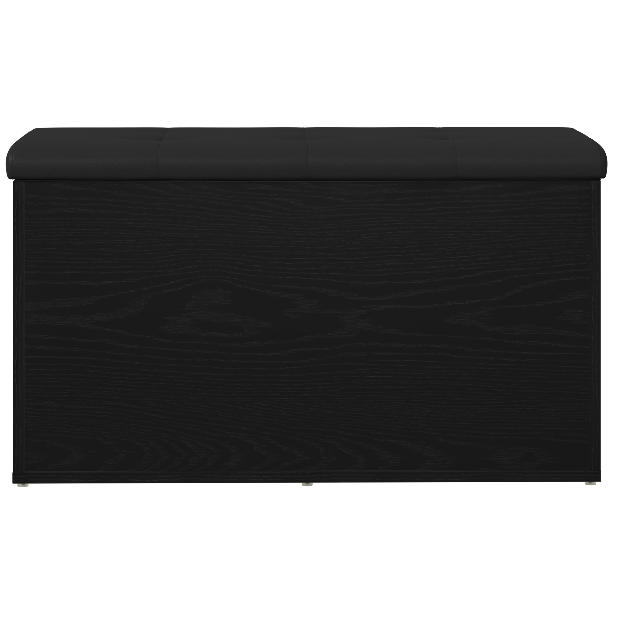 panchina da stoccaggio  nero rovere 80x40x45 cm in legno ingegnerizzato