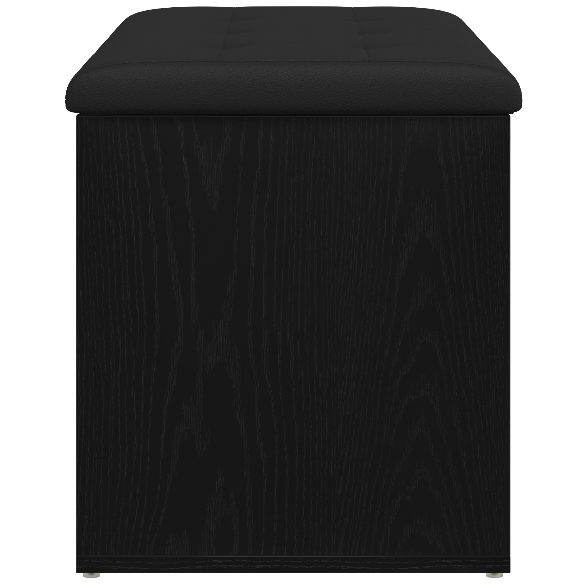 panchina da stoccaggio  nero rovere 80x40x45 cm in legno ingegnerizzato