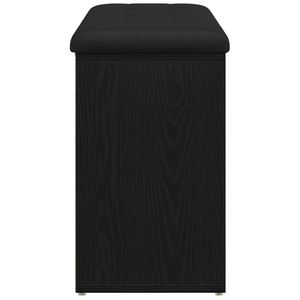 Panchina di stoccaggio  Nero Rovere 80x30x48 cm Legno ingegnerizzato