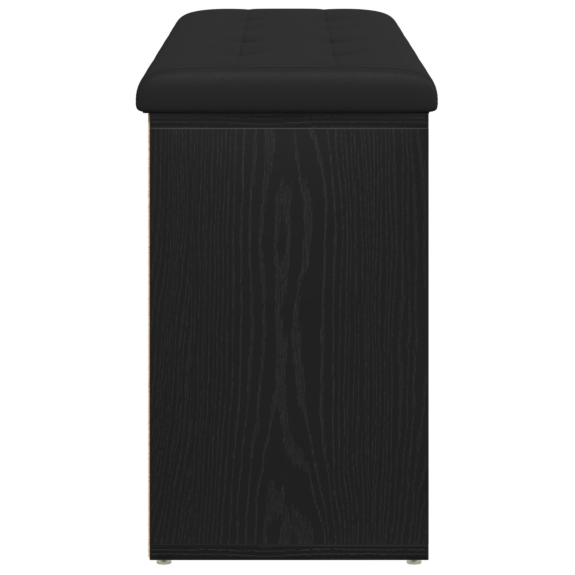 panchina da stoccaggio  Nero Rovere 100x30x48 cm Legno ingegnerizzato