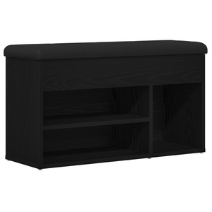 Panchina da stoccaggio  in rovere nero 80x30x45 cm in legno ingegnerizzato