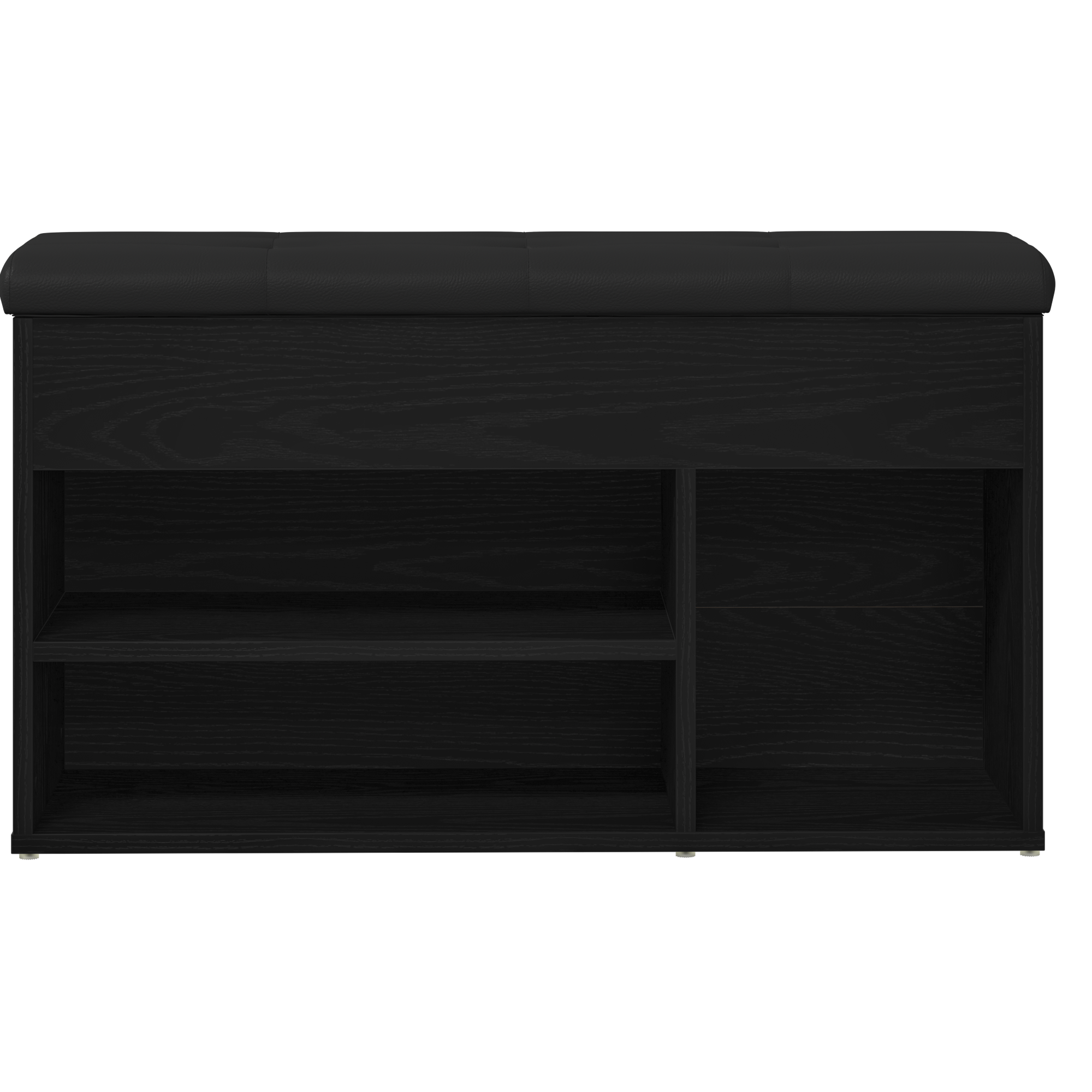Panchina da stoccaggio  in rovere nero 80x30x45 cm in legno ingegnerizzato
