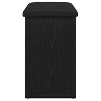 Panca di stoccaggio in legno ingegnerizzato colore rovere nero 60x30x48 cm
