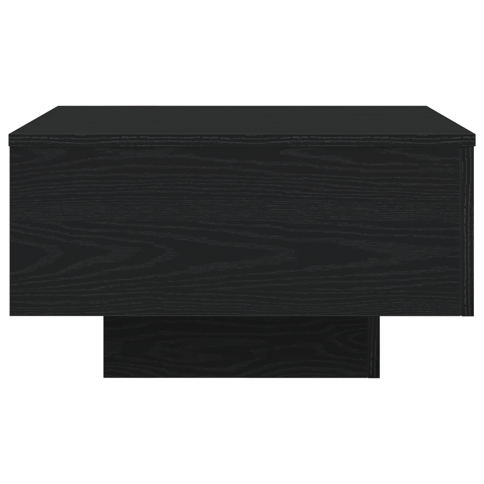 Tavolino da caffè  con luci LED Rovere Nero 55x55x31 cm