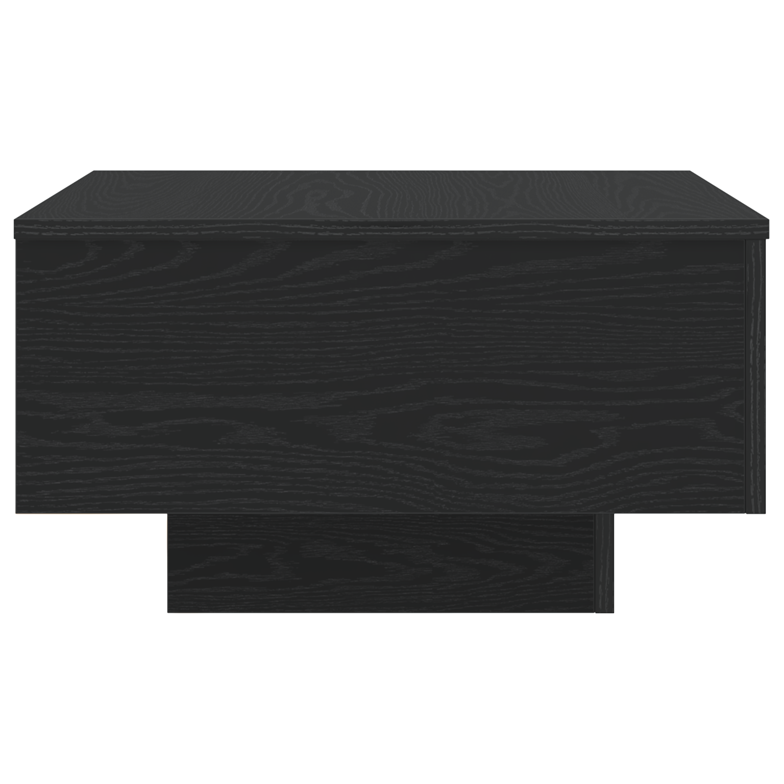 Tavolino da caffè  con luci LED Rovere Nero 55x55x31 cm
