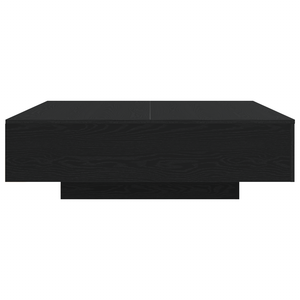 Tavolino da caffè  con luci LED Rovere Nero 100x100x31 cm