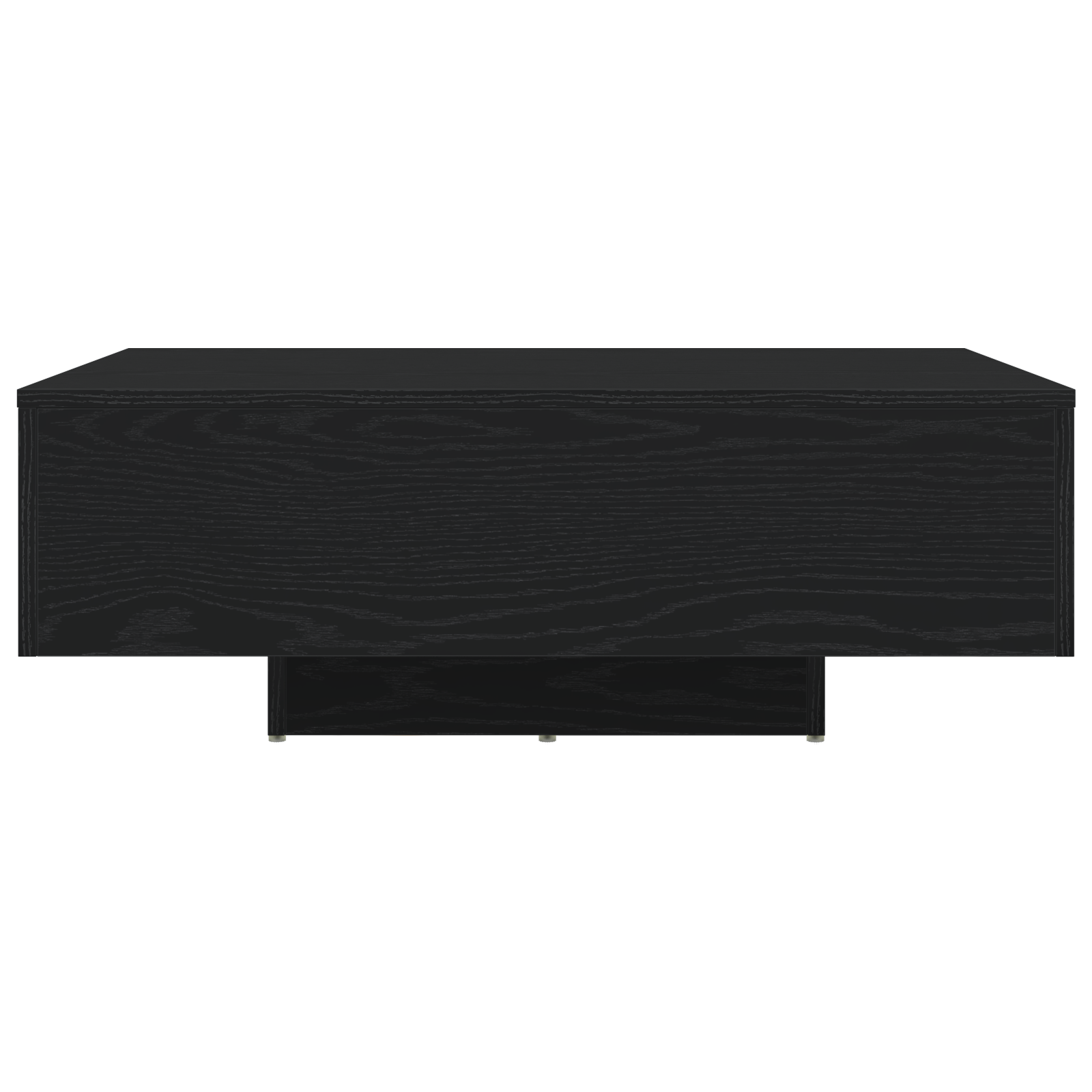 Tavolino da caffè  con luci LED Rovere Nero 85x55x31 cm