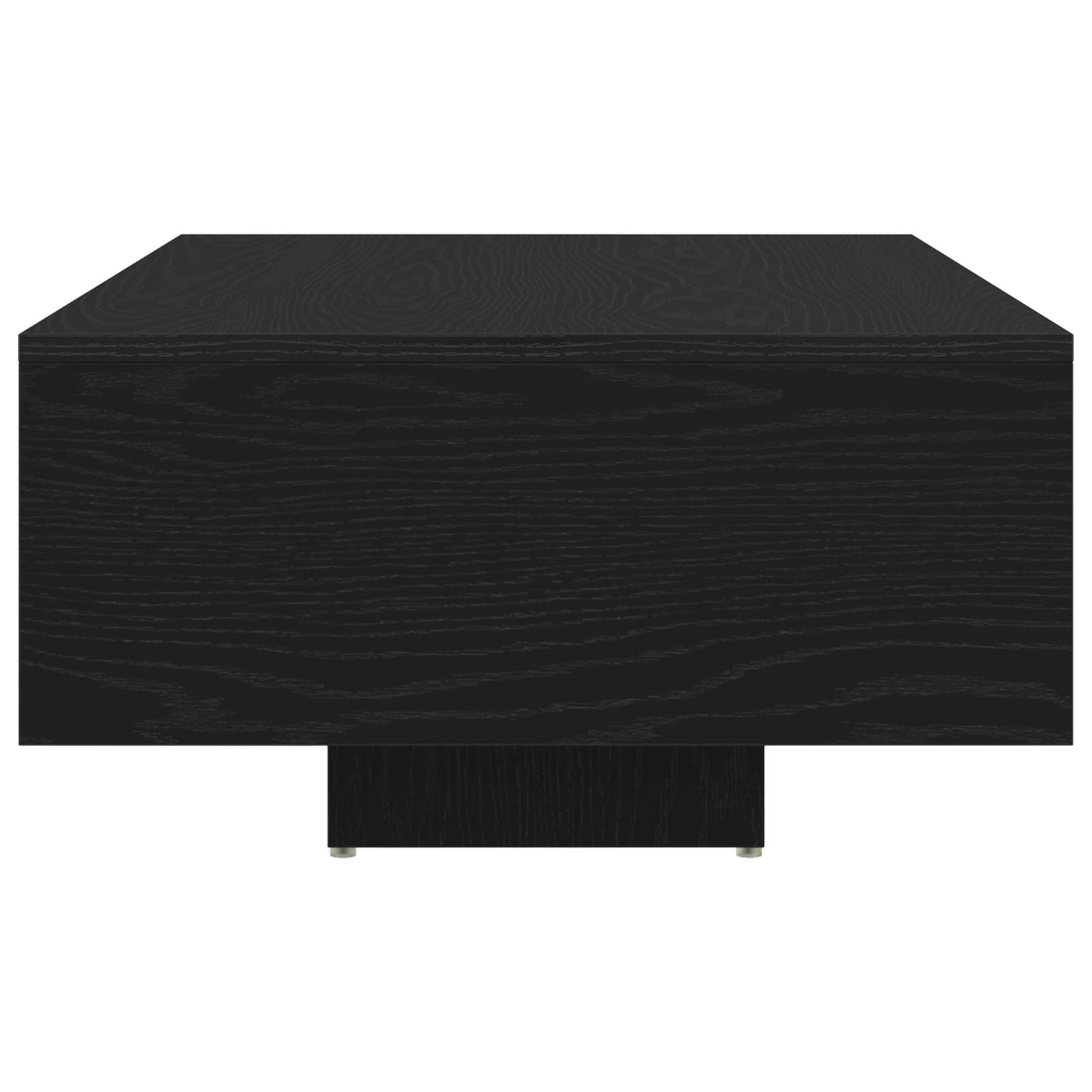 Tavolino da caffè  con luci LED Rovere Nero 85x55x31 cm