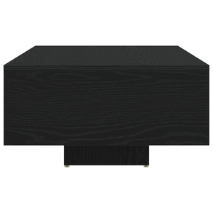 Tavolino da caffè  con luci LED Rovere Nero 85x55x31 cm