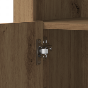 Armadi Laterali con Luci LED 2 pz Rovere Artigianale 41x37x67 cm