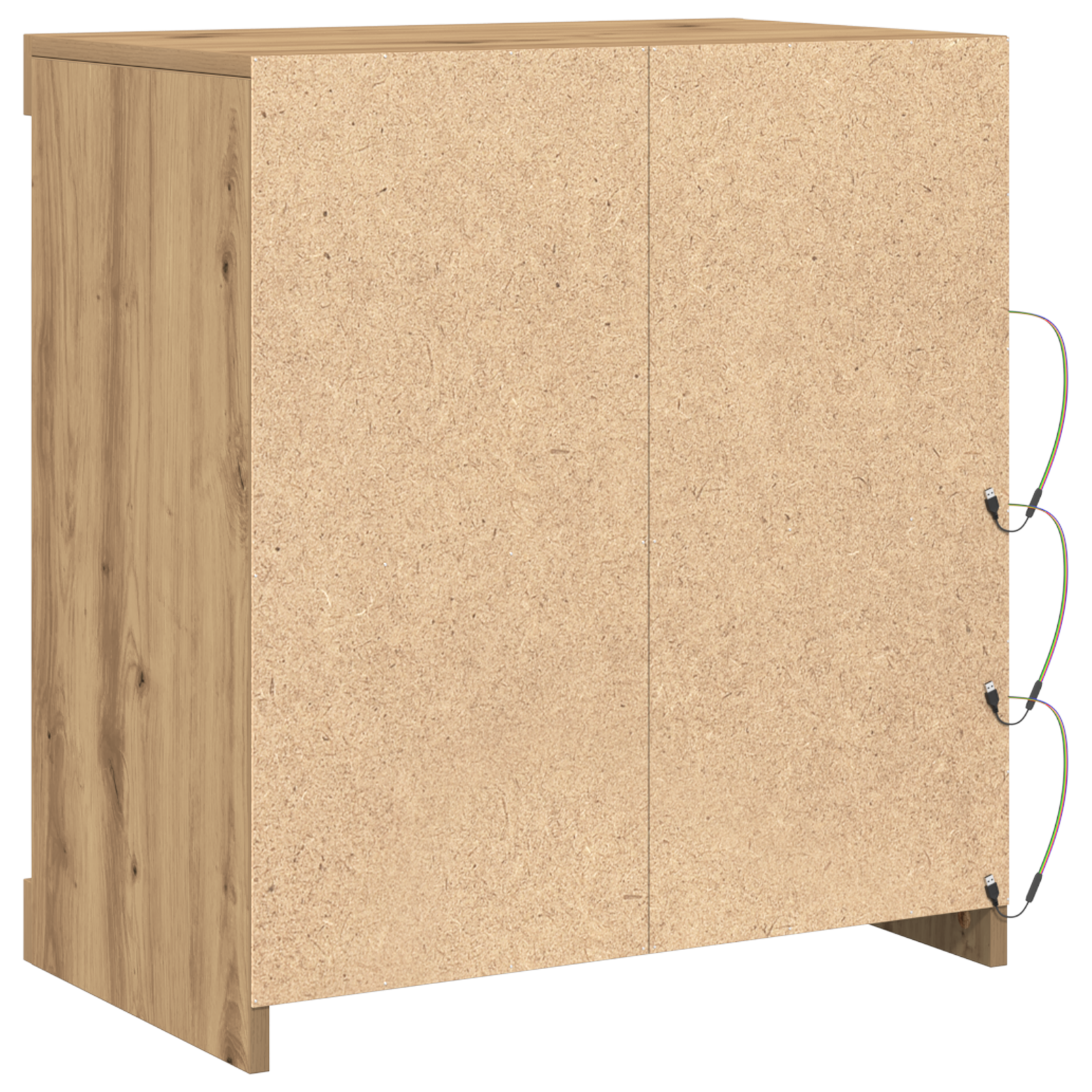 Sideboard  con luci LED Rovere Artigianale 60,5x37x67 cm