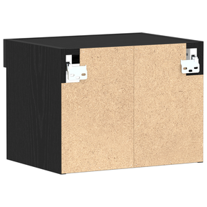 Armadi a muro  con luci LED 2 pezzi Rovere Nero 40x30x30 cm