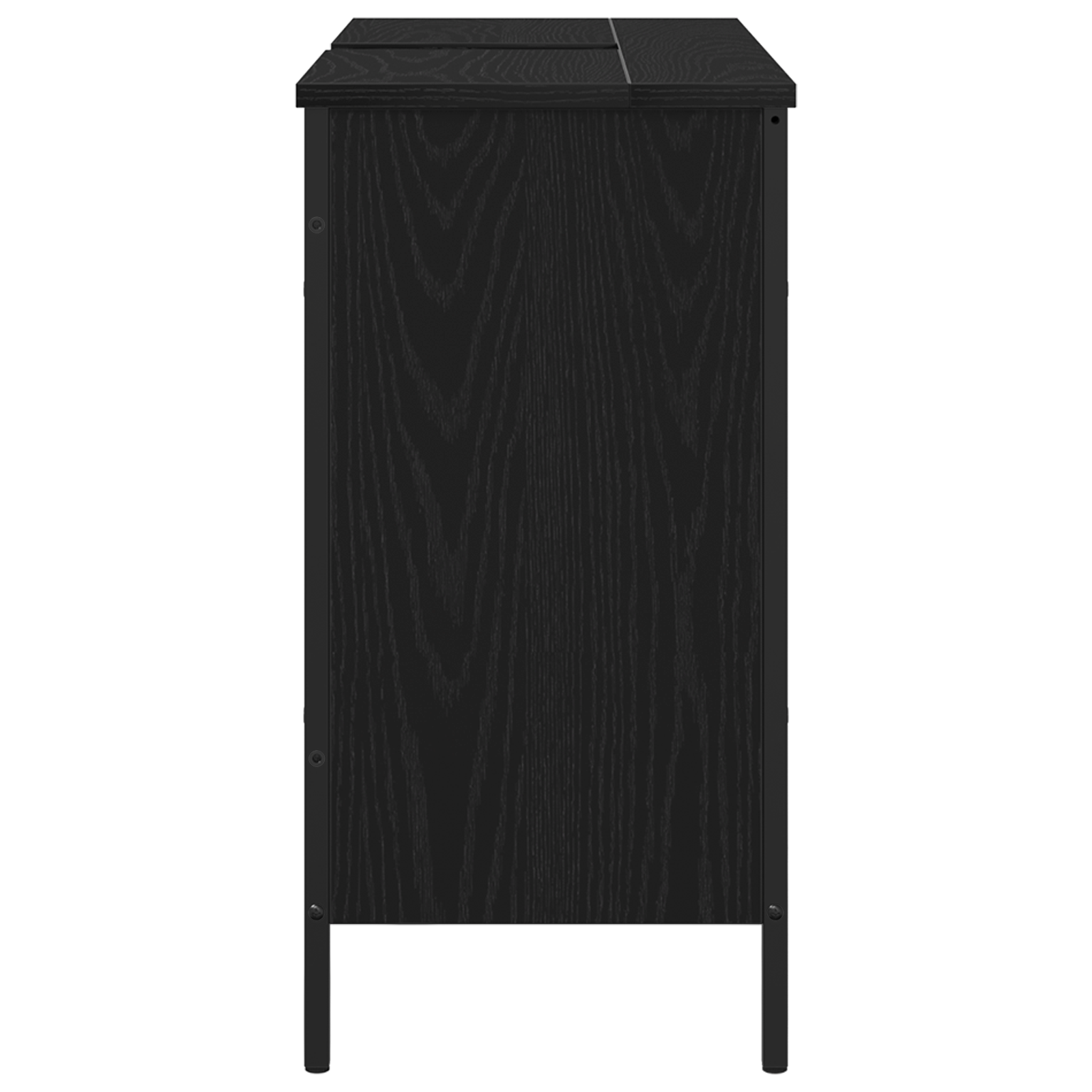 Mobile lavabo da bagno  Nero Rovere 80x30x60 cm Legno ingegnerizzato