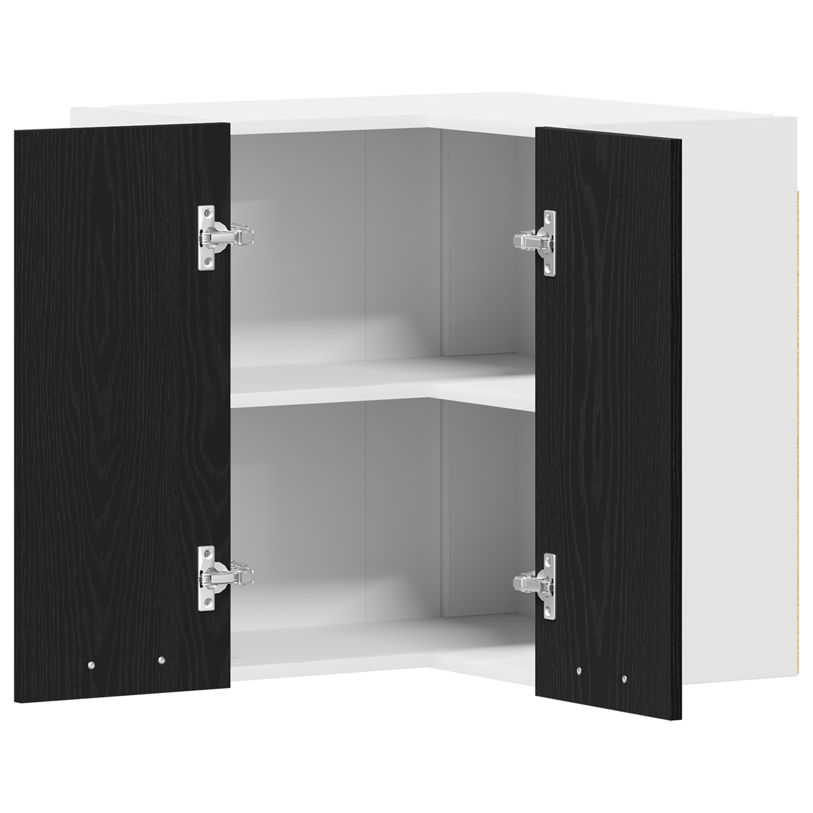 Armadio Angolare  - Rovere Nero - 57x57x60 cm - Realizzato in Legno Ingegnerizzato