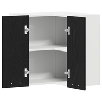 Armadio Angolare  - Rovere Nero - 57x57x60 cm - Realizzato in Legno Ingegnerizzato