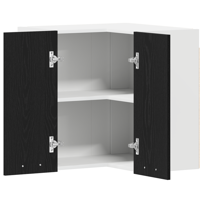 Armadio Angolare  - Rovere Nero - 57x57x60 cm - Realizzato in Legno Ingegnerizzato